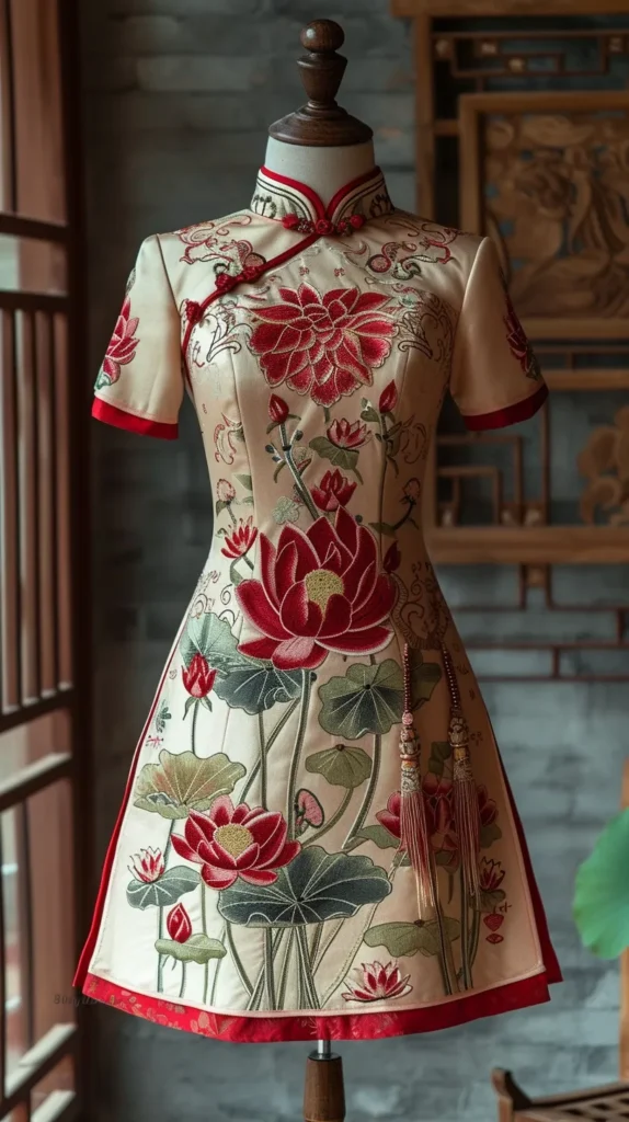 Chinese Lotus Dress 